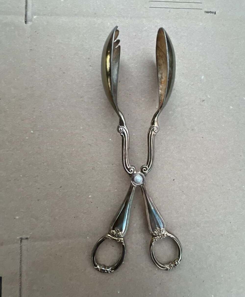 Vintage Gorham Heritage Silverplate Serving Tongs Made in Italy